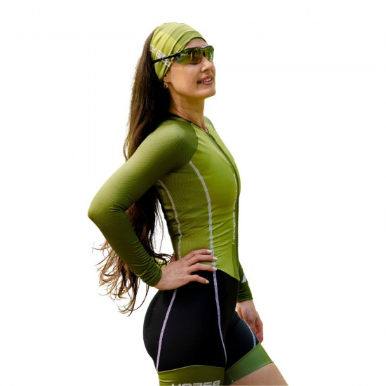 Macaquinho Manga Longa Horse Power Ciclismo Elite- Feminino - F139 Olivia